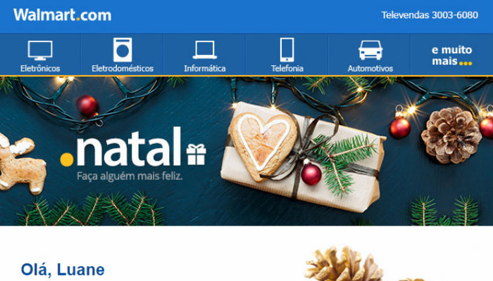 Exemplo de email marketing Walmart Natal